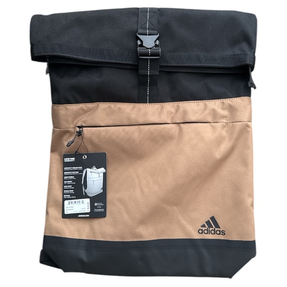 ADIDAS Sport ID Backpack medium beige cardboard / black NEW!! - Picture 4 of 5